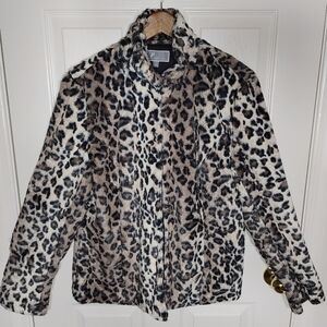 JM COLLECTION Leopard Print Jacket